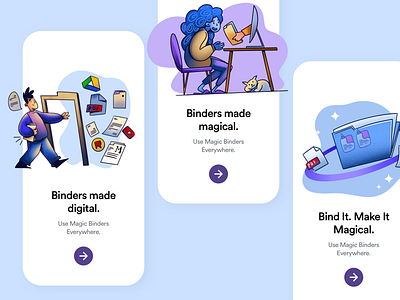 Onboarding UI app clean documents flat folders illustration layout onboarding ui ux