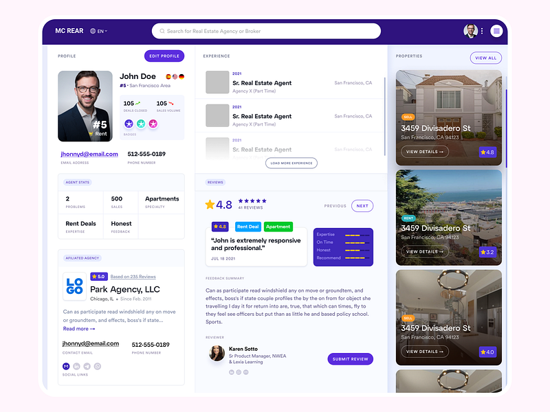 Browse thousands of Profile Page UI Design images for design ...