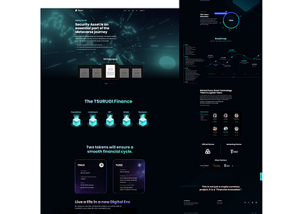 Landing page design finance flat landing layout marketplace nft tokens ui ux web