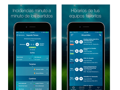 Football for the Fans app football leagues matches teams timeline ui ux