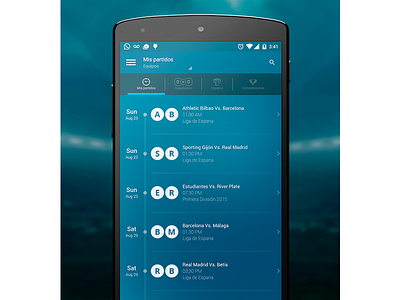 Android Design android app football ios match soccer timeline ui ux