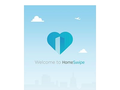 Splash iOS apartments app clean flat homeswipe ios rent screen splash swipe ui ux