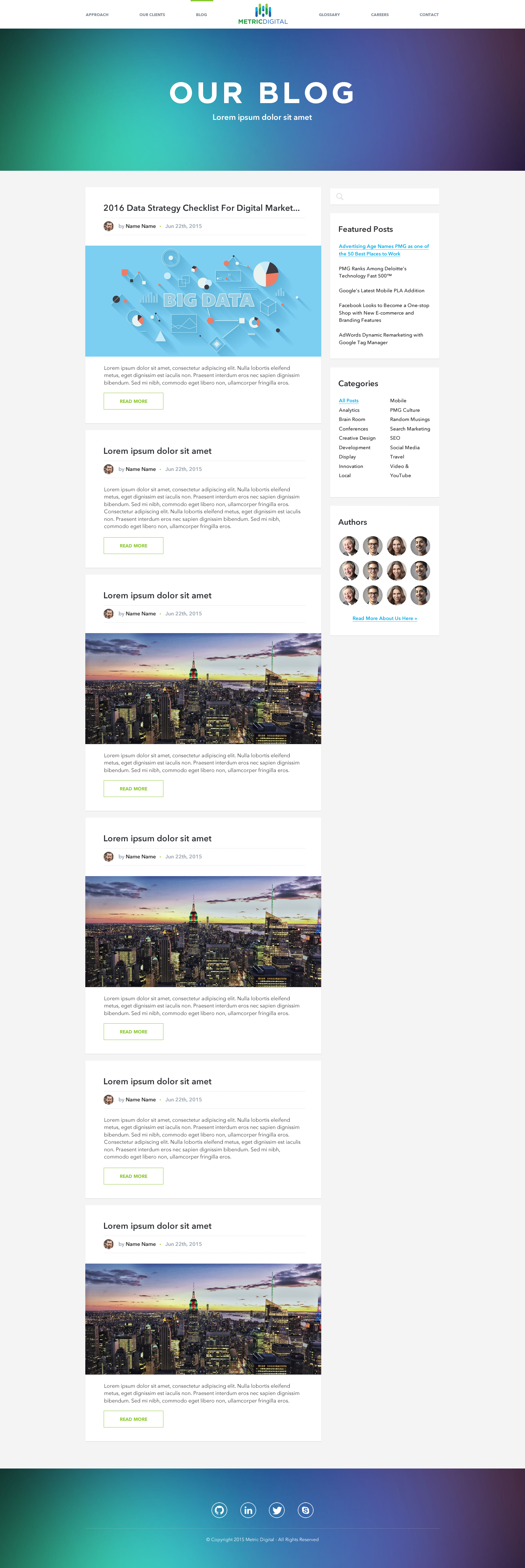 Blog Layout By Hey James! On Dribbble