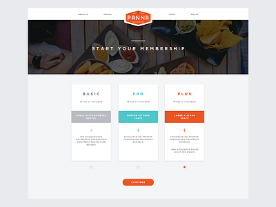 Plans cards clean flat membership plans prices recipes ui ux web