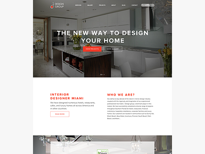 Re-design clean design flat home layout ui ux web