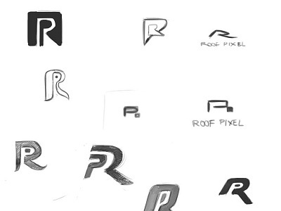 Logo Design [Process] brand branding logo logotype pixel roof roofpixel rp symbol