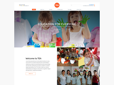 School Lovely Kids clean education flat kids layout learning school ui ux web