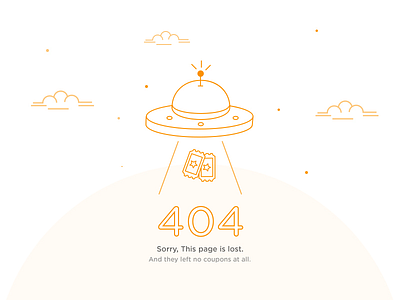 404 Not Found 404 505 clean coupon error flat html js page ui ux