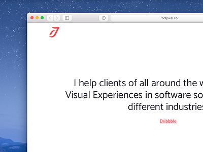 [Live] UX Designer clean designer dribbble flat js layout portfolio roof pixel ui ux web wufoo