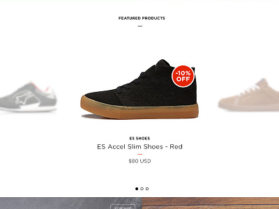 Store [Web] clean flat layout shoes slider store ui ux web