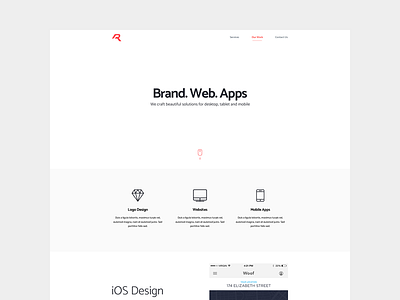 Brand. Web. Apps android branding clean flat ios layout minimal minimalist portfolio ui ux web