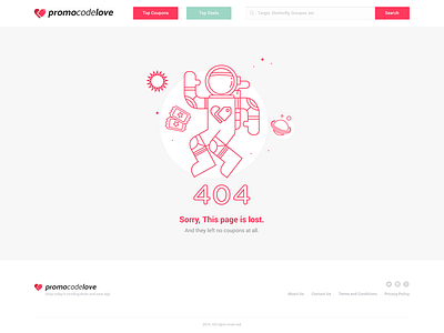 404 Not Found 404 505 clean coupon error flat html js page ui ux