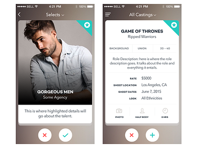 Cards [Project] app cards casting castings clean ios model project top ui ux