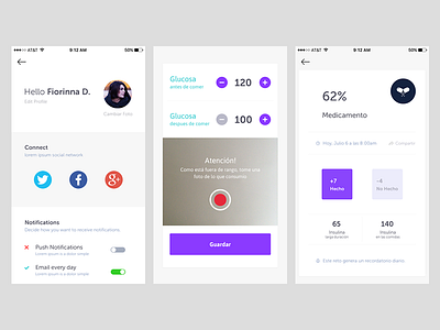 Treatment card clean doctor flat health ios on boarding onboarding ui ux wellness