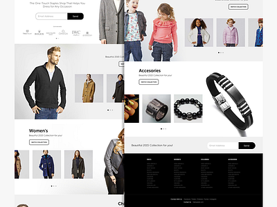 Clean UI clean flat homepage layout minimal page product store ui ux website