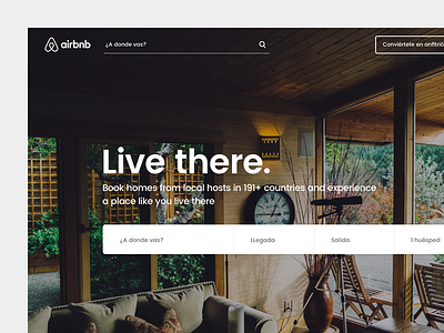 Airbnb [Header] booking clean flat header home minimal request travel ui ux