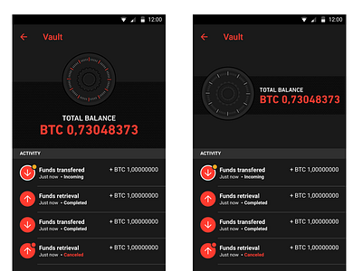 Total Balance android app currency illustration ios motion on boarding onboarding ui ux vault