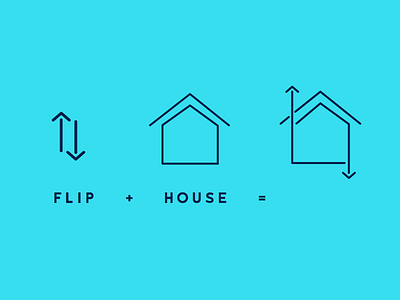 Logo Process brand branding flip house logo logotype symbol