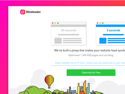 Blinkloader blink loader clean flat loader one page optimize rocket ui ux website