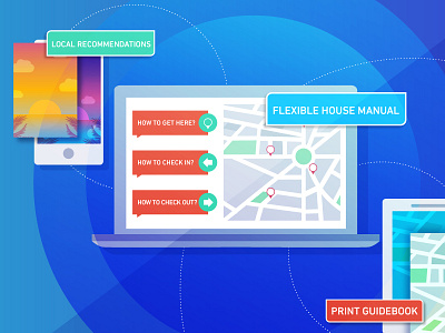 Gadgets app gradient guidebook illustration phone travel ui ux web