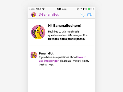 Bot app banana bot clean facebook icon imessage monkey robot ui ux