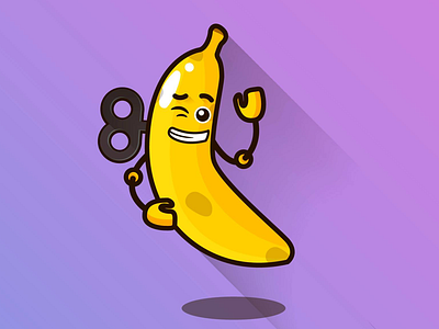 Bananabot banana bot brand branding facebook logo logotype messenger monkey symbol