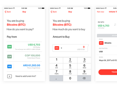 Buy Bitcoins app bitcoins buy clean exchange flow sell transfer ui ux