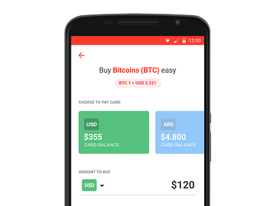 Buy BTC [Android] android app bitcoin clean flat illustration ios money onboarding steps ui ux