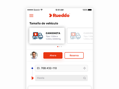 Delivery app card delivery ios map suv swipe ui ux