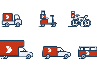 Delivery Icons app clean delivery flat icon icons suv truck