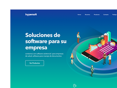 Header header isometric landing page ui ux web