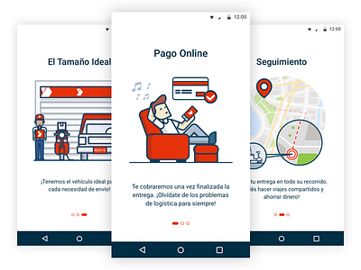 Onboarding [Android] android app delivery illustrations on boarding ui ux