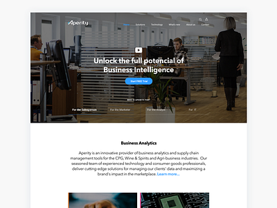 Business analytics business clean layout technology ui ux web