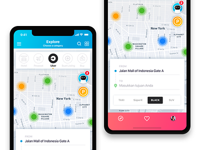 Traffic (iPhone X) app clean discovery geolocation mapbox minimal traffic uber ui ux