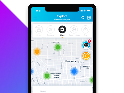 Explore app clean ios map traffic ui ux