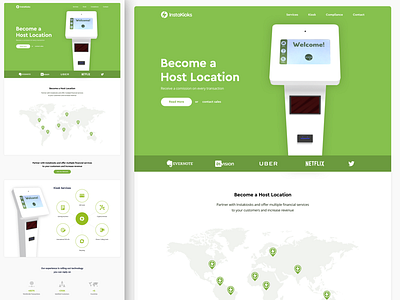 ATM app atm bitcoin device flat landing layout ui ux web