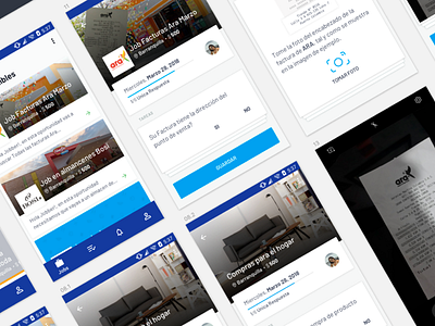 Android App for Jobbbers! android app capture cards jobs layout profile ui ux