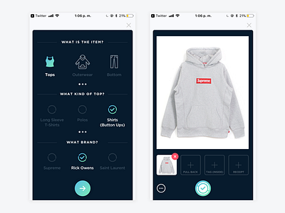 Shop app capture ios photo shop store ui ux