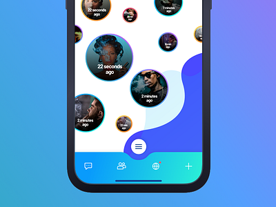 Feed app futurism iphone x network social ui ux weed