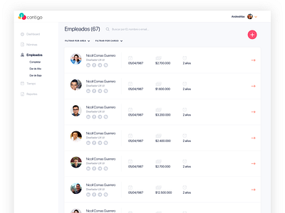 Listing app chat dashboard employee flat hr listing minimal ui ux web