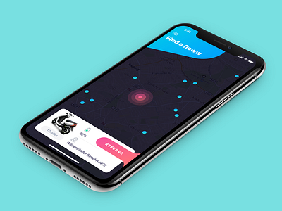 Scooter app find ios map reserve scooter ui ux