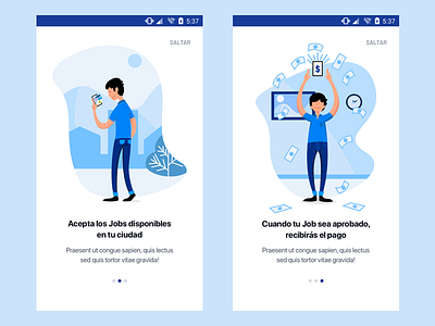 Jobs app camera cards find ios job jobs minimal onboarding social ui ux