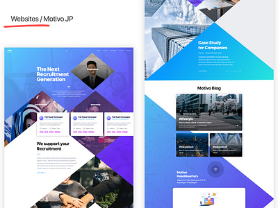 Website clean design flat landing layout logo minimal ui ux web