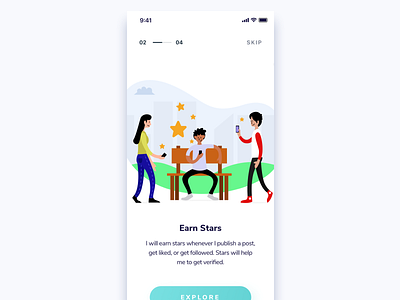 On boarding App app clean design flat illustration ios layout minimal ui ux vector