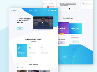 Landing app clean design flat landing layout ui ux web website