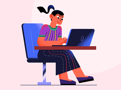 Connection culture diversity girl guatemala illustration indigenous laptop maya mayan social media tecnology woman young