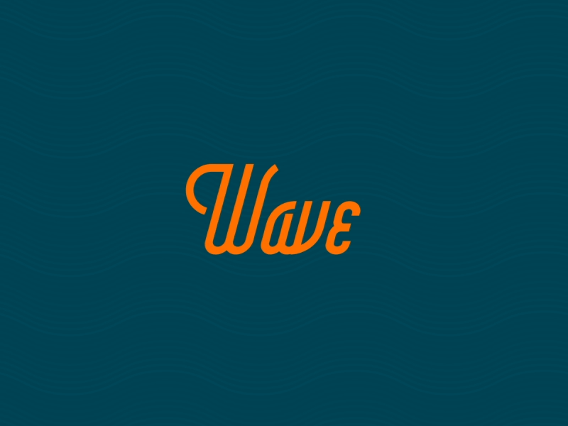Wave shape animation trim paths typography