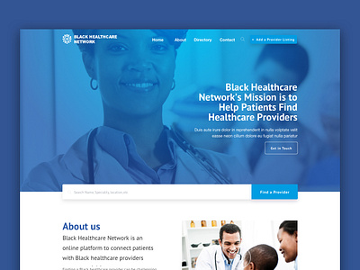 Black Health Network web design concept blue design ui ux web webdesign webdesigner website