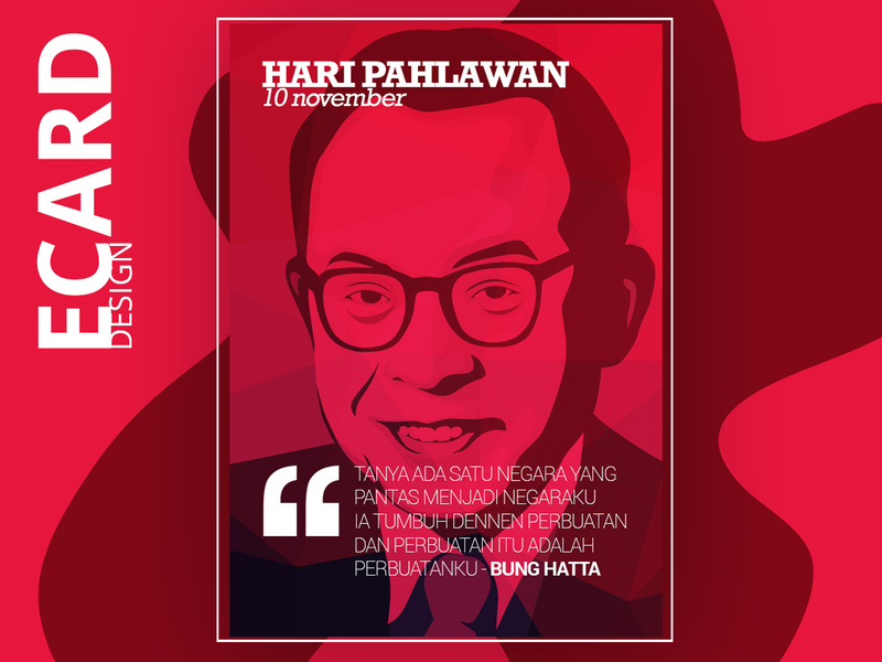 "Hari Pahlawan" Ecard Design Concept 01 design graphic design illustration ui vector