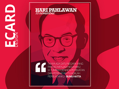 "Hari Pahlawan" Ecard Design Concept 01 design graphic design illustration ui vector